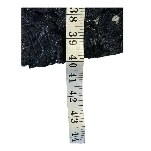 Aidan Mattox Women's Illusion Lace Midi Dress Navy Blue Size 2 Formal - Picture 6 of 7